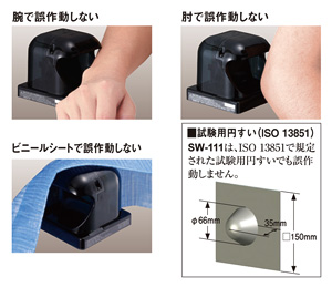 ガード付で誤動作を防止